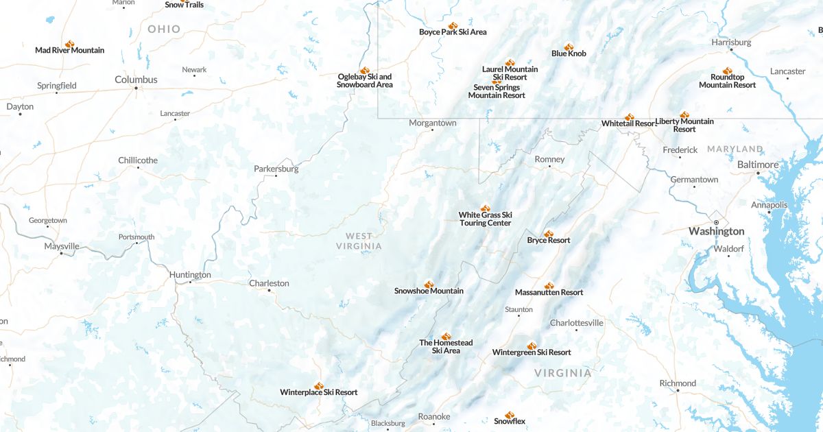 Map of West Virginia
