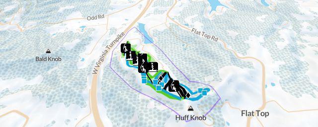 Piste map of the resort Winterplace Ski Resort