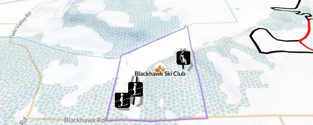Piste map of the resort Blackhawk Ski Club