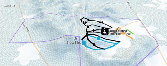 Piste map of the resort Bruce Mound Winter Sports Area