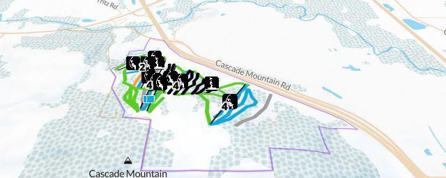 Piste map of the resort Cascade Mountain
