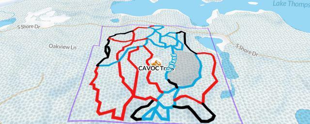 Piste map of the resort CAVOC Trails