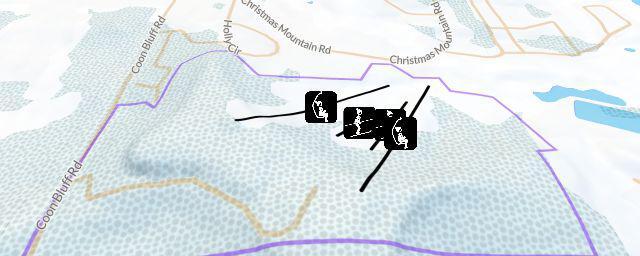 Piste map of the resort Christmas Mountain