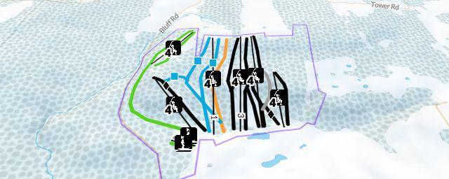 Piste map of the resort Devil's Head Ski Area