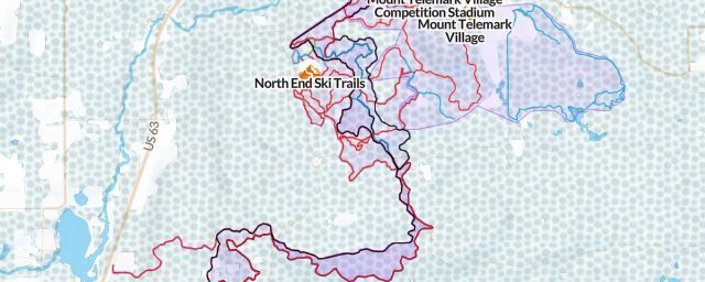 Piste map of the resort North End Ski Trails