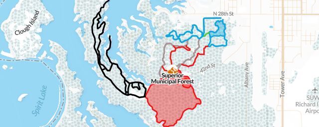 Piste map of the resort Superior Municipal Forest