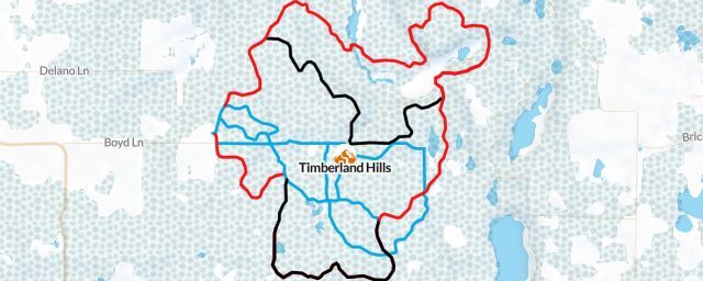 Piste map of the resort Timberland Hills