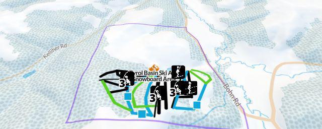 Piste map of the resort Tyrol Basin Ski And Snowboard Area