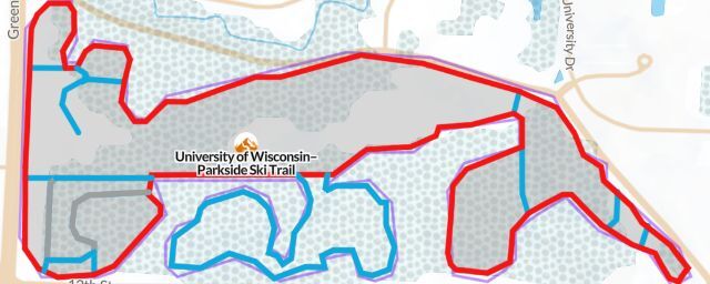 Piste map of the resort University of Wisconsin–Parkside Ski Trail