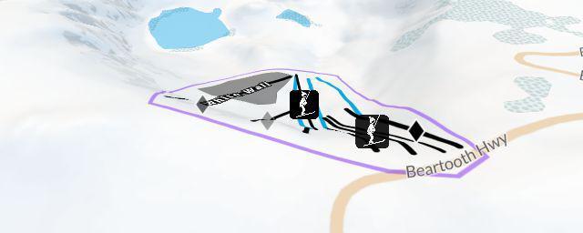 Piste map of the resort Beartooth Basin Summer Ski Area