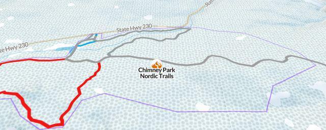 Piste map of the resort Chimney Park Nordic Trails