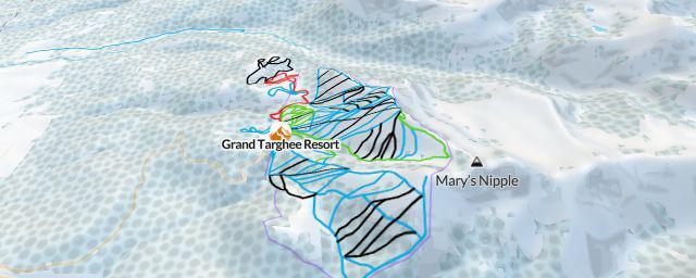 Piste map of the resort Grand Targhee Resort