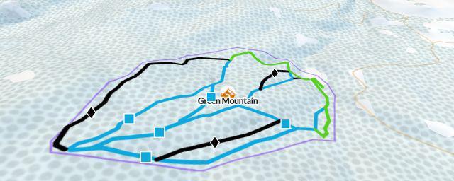 Piste map of the resort Green Mountain