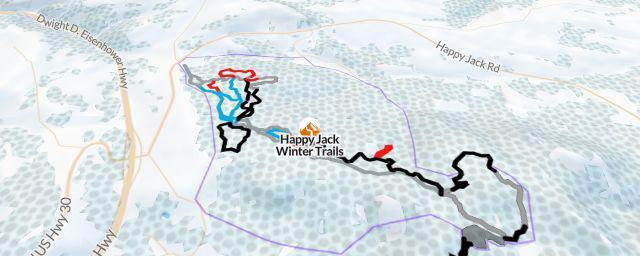 Piste map of the resort Happy Jack Winter Trails