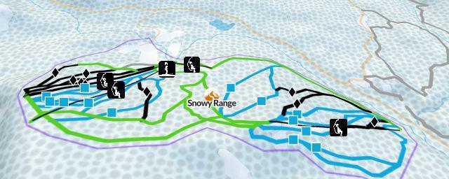 Piste map of the resort Snowy Range