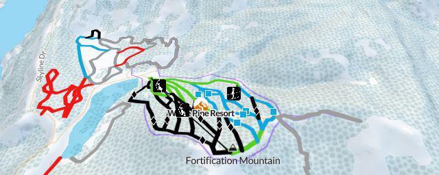 Piste map of the resort White Pine Resort