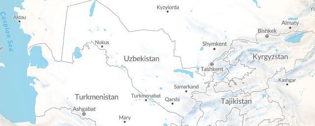 Piste map of the region Uzbekistan