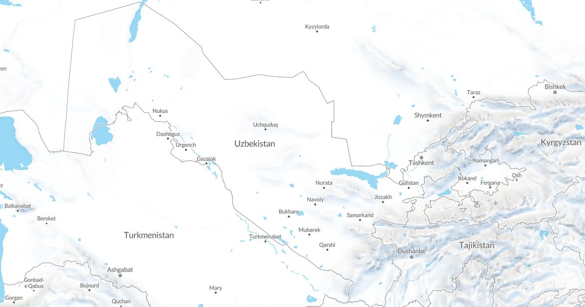 Map of Uzbekistan