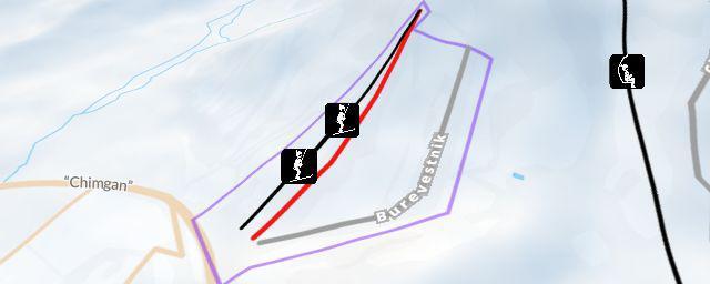 Piste map of the resort Спартак